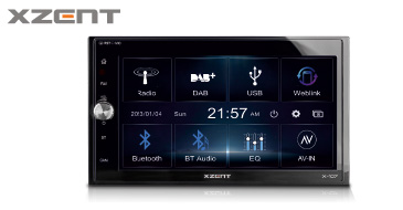 Xzent 107 – 2-DIN Infotainer / Autoradio mit DAB+, USB, WebLink 2.0 und Bluetooth